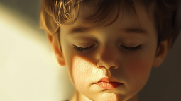 Un niño, aburrido