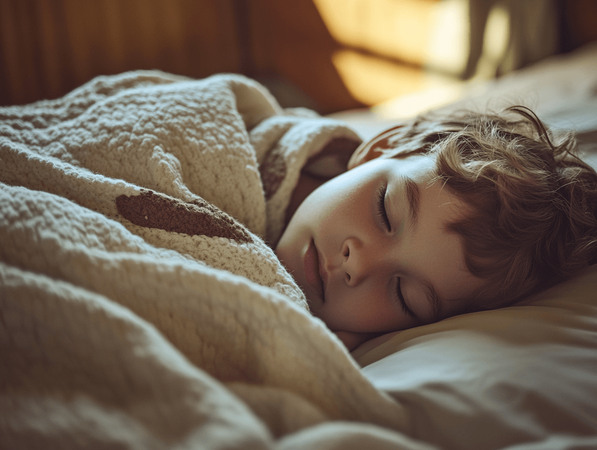 Un niño descansando