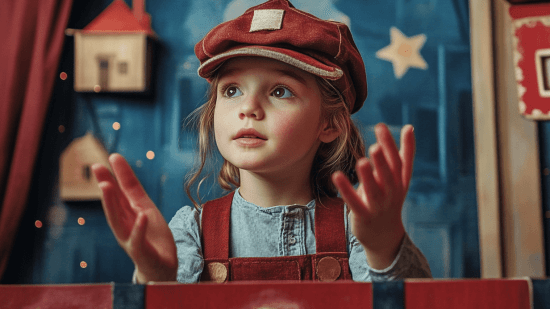 La obra de teatro de títeres es una de las más divertidas de los niños.