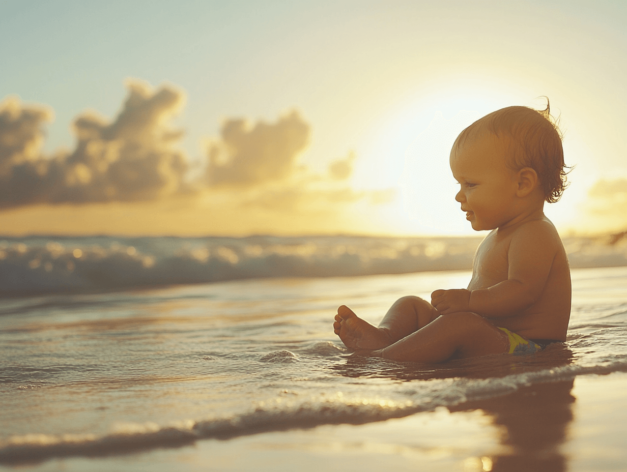 Un niño en la playa