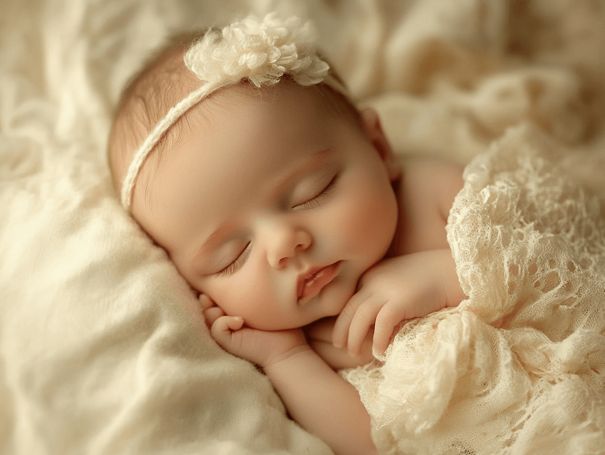Retrato de una niña recién nacida