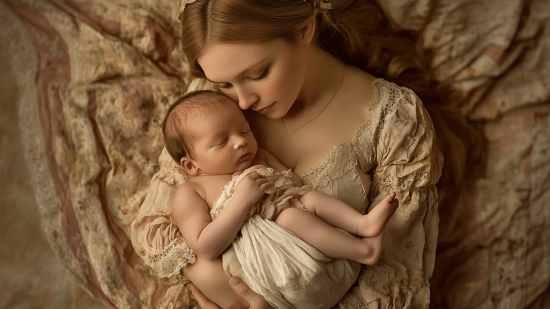 Una madre y su bebé