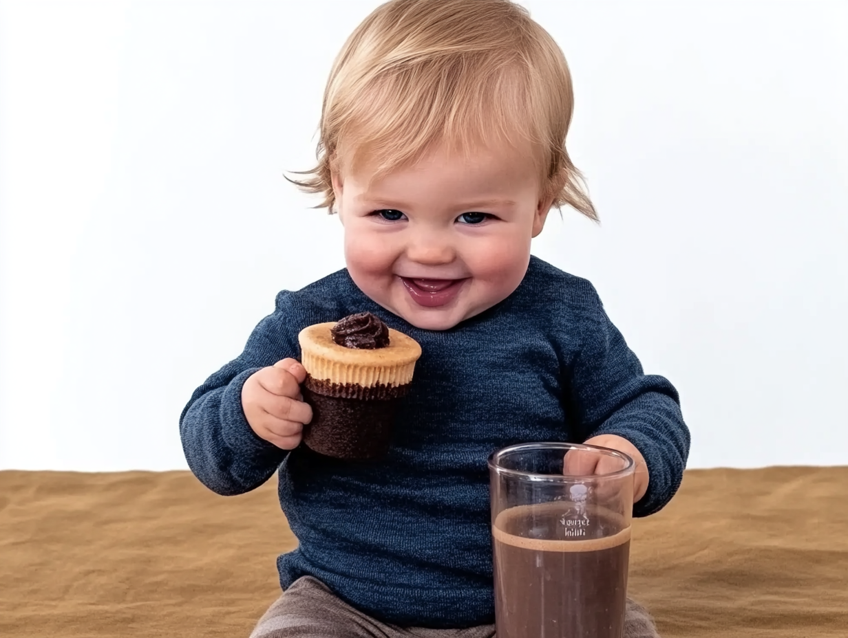 Niño merendando