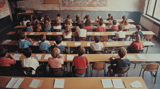 Un aula llena de alumnos y alumnas
