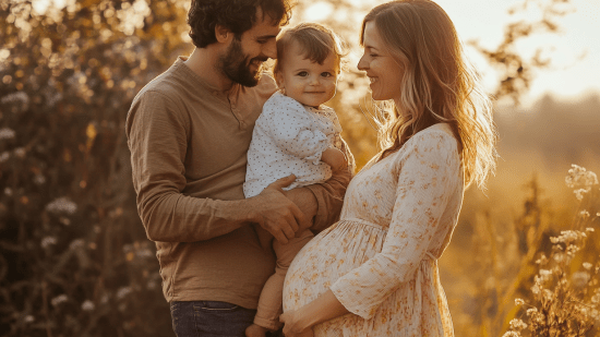 Una familia que espera su segundo hijo