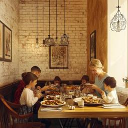 ir con niños a un restaurante