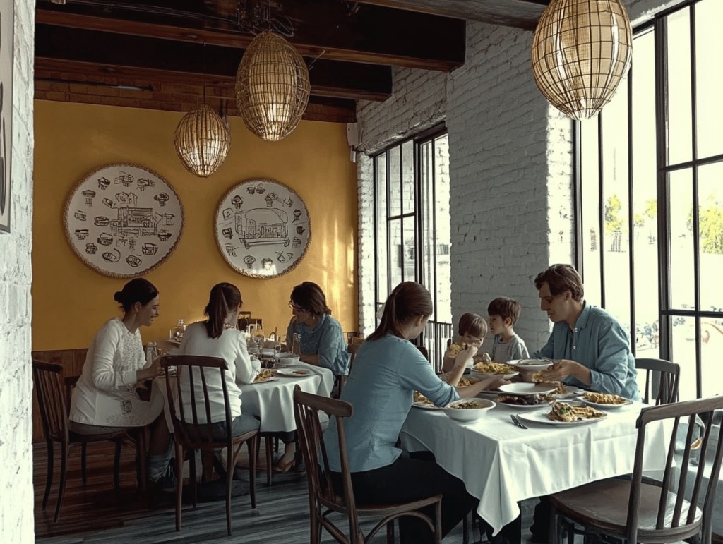 ir a un restaurante con niños