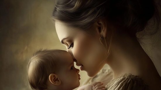 Una madre y su bebé recién nacido - Rubén García