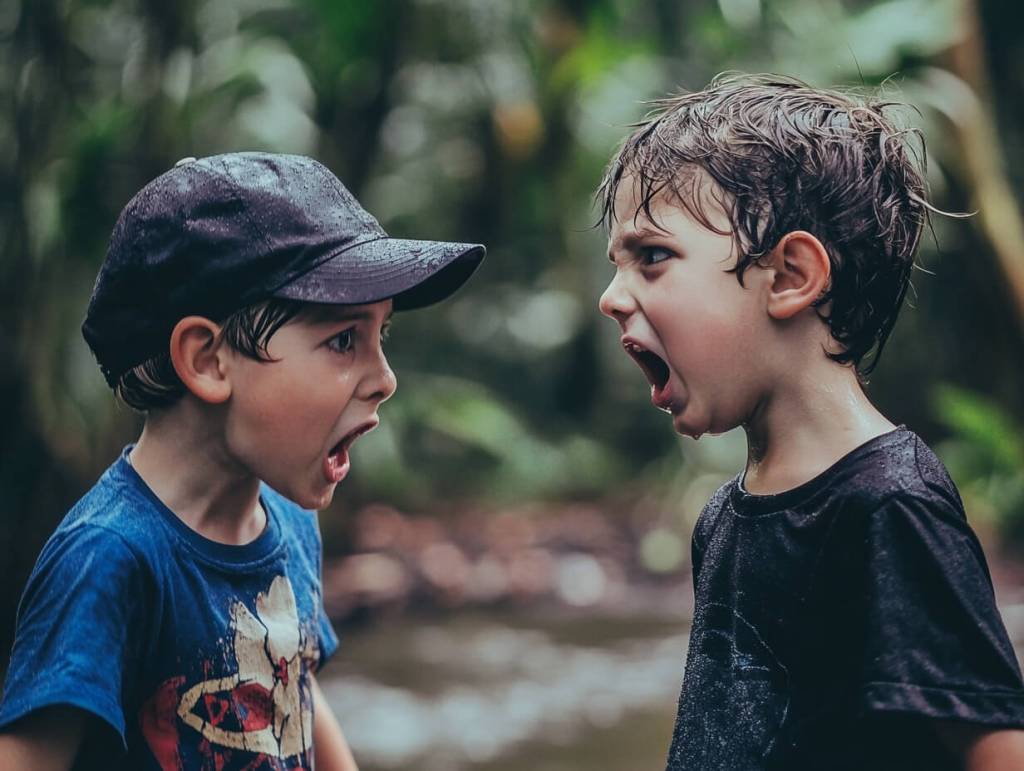 Dos niños discuten a voces (foto: R.G.)