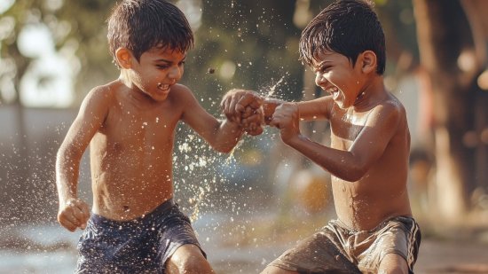 Dos niños se pegan (foto: R.G.)