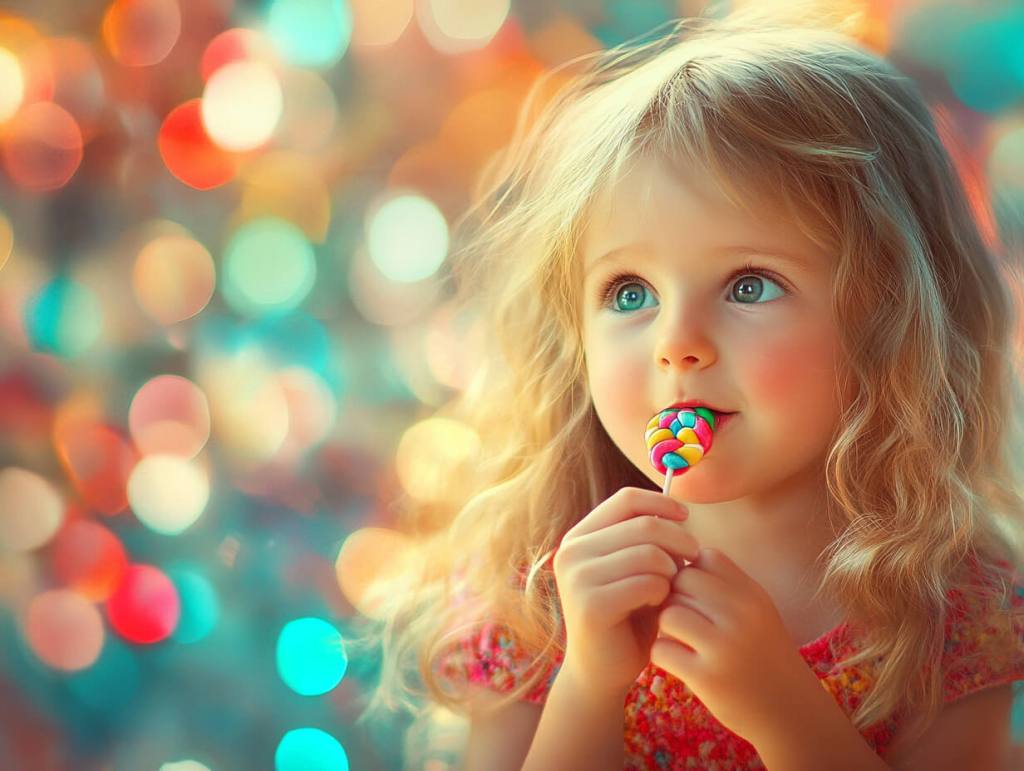 Una niña con un caramelo (foto: R.G.)