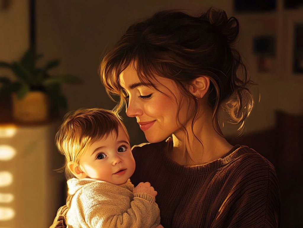 Una madre con su hijo