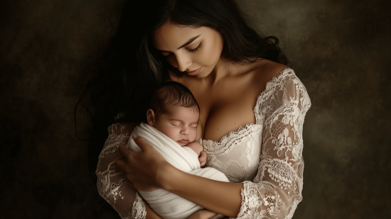Una mujer y su bebé recién nacido (foto: R.G.)