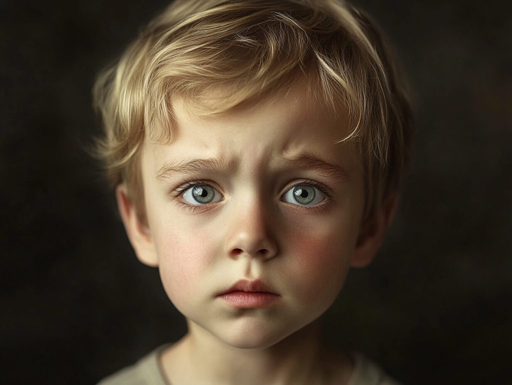 Un niño con gesto de dolor (foto: R.G.)