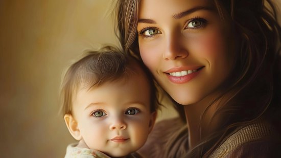 Una madre y su bebé