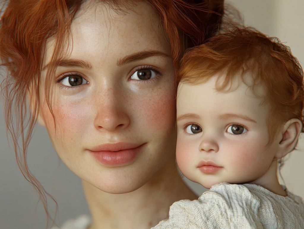 Una madre con su bebé