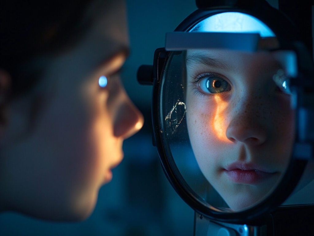 Un niño, en el especialista visual