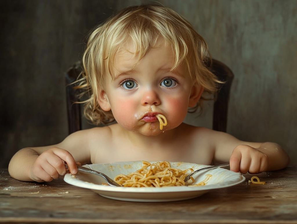 Un niño come pasta (Foto: R.G.)