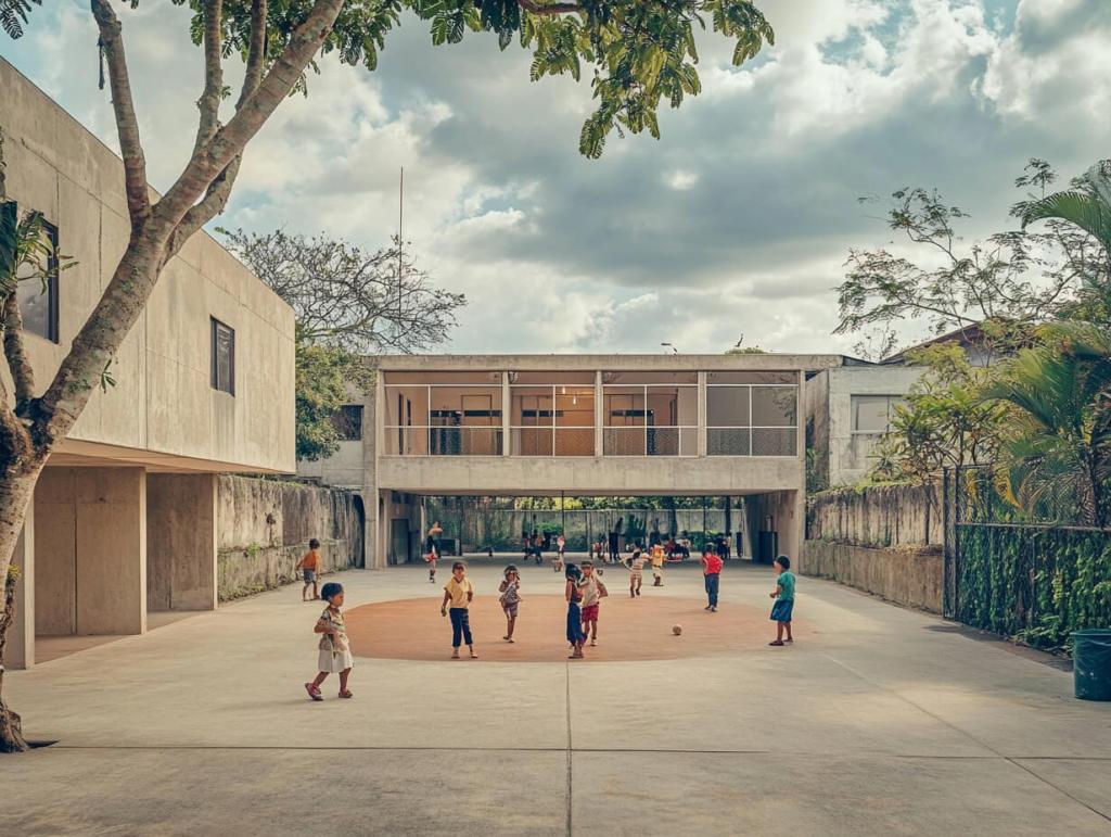 El recreo de un colegio