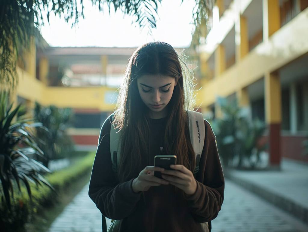 Una adolescente mira el móvil (R.G.)
