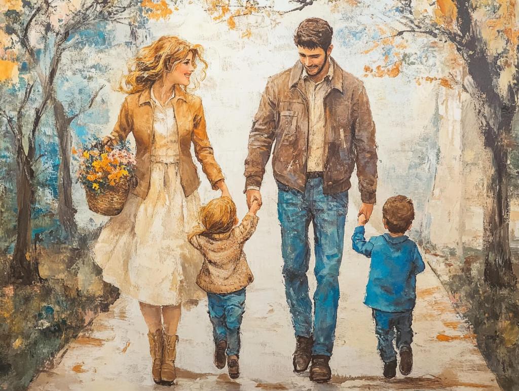 Una familia de paseo