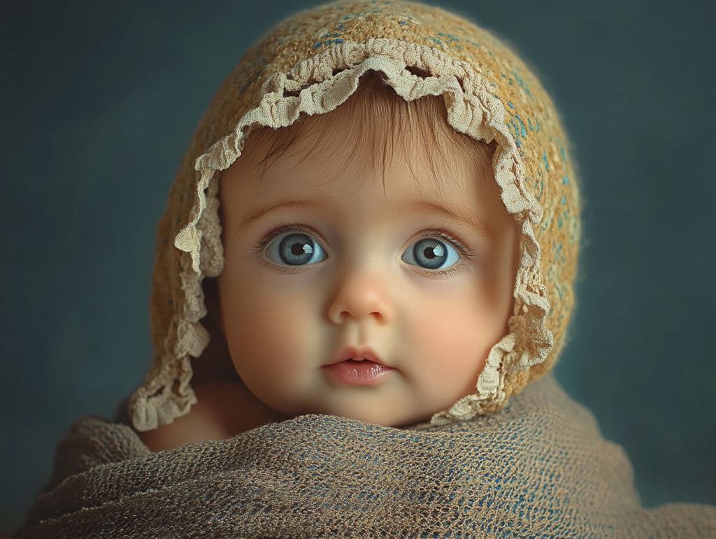 Retrato de un bebé con gorro (foto: R.G.)
