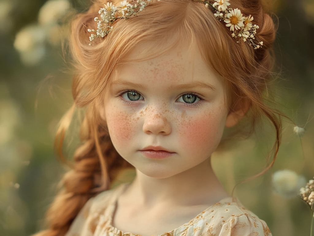 Una niña de ojos claros