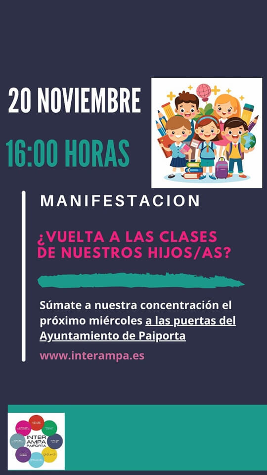 Convocatoria de la concentración en Paiporta