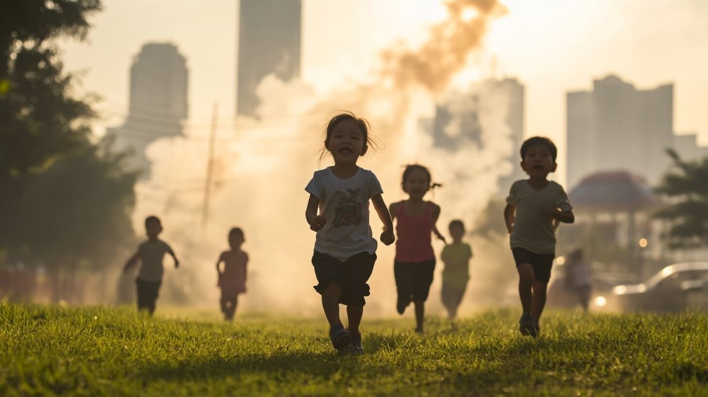 la contaminación del aire y el cerebro de los niños