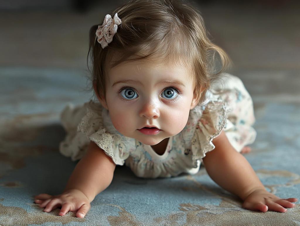 Una niña, en el suelo