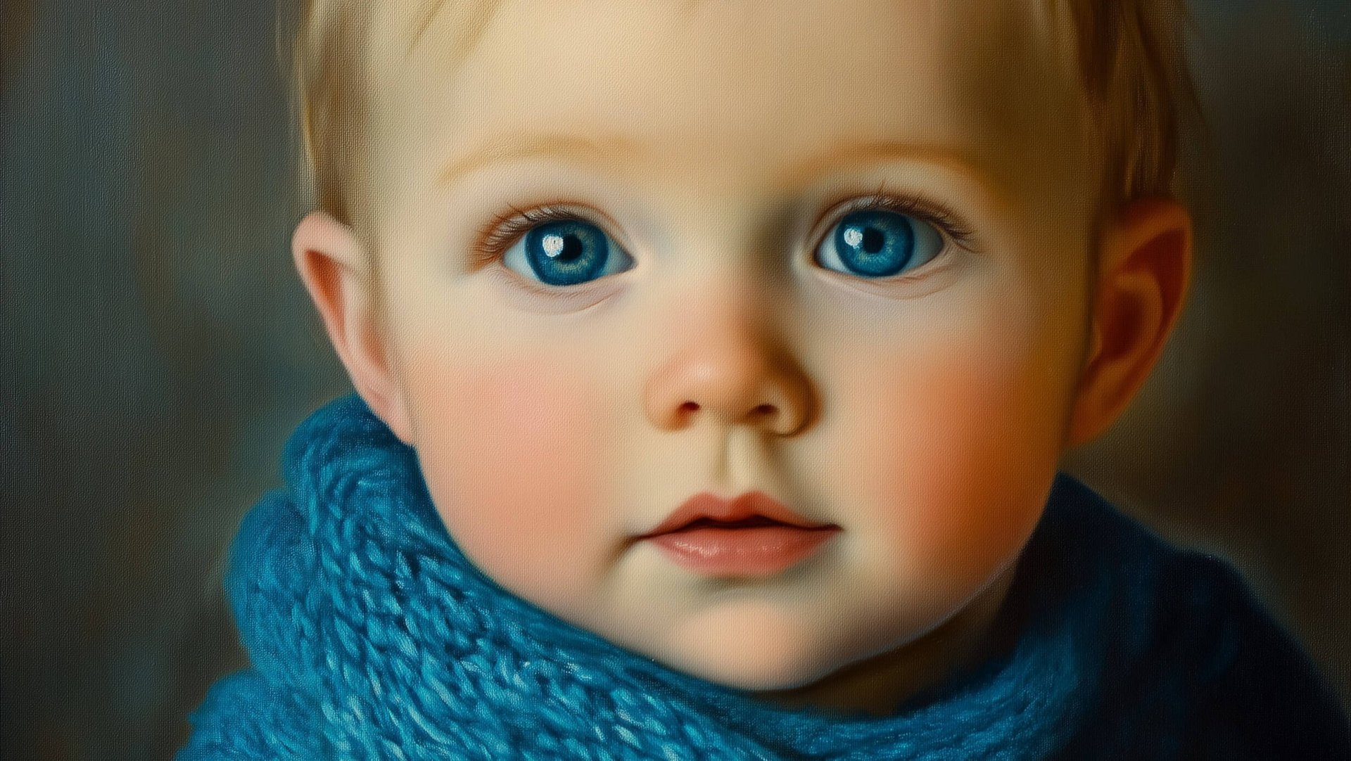Un niño pequeño de ojos claros