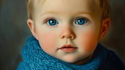 Un niño pequeño de ojos claros