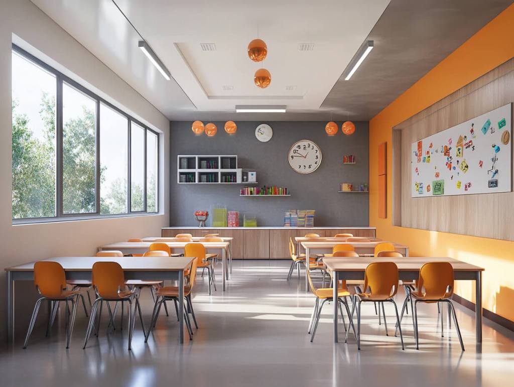 Un aula de un colegio vacía (foto: RG)