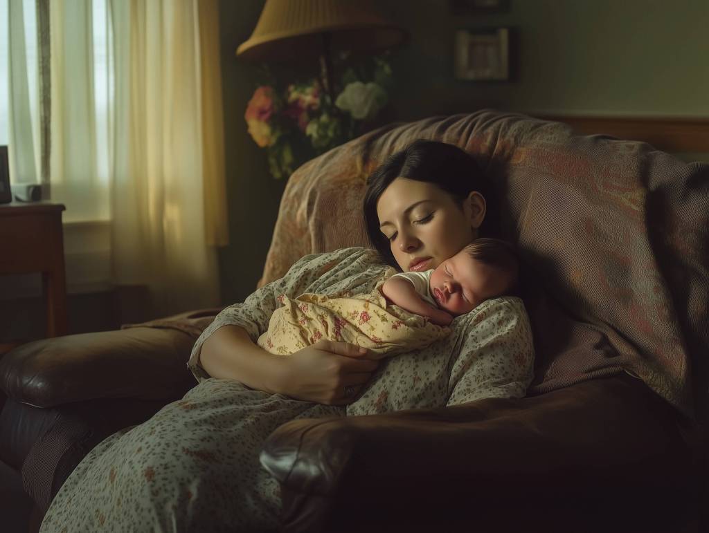 Madre e hijo, dormidos (RG)