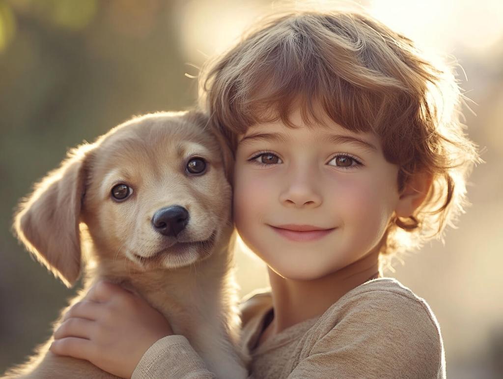 Un niño y su perro