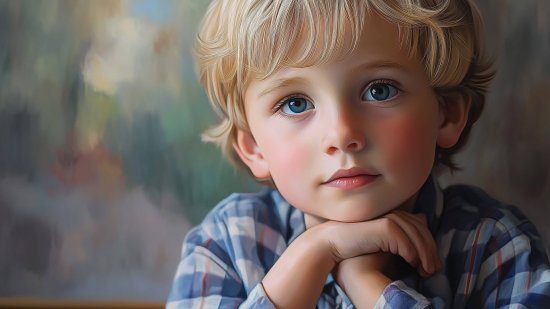 Un niño observa con tranquilidad