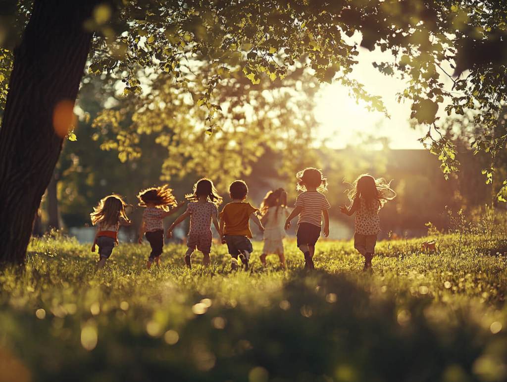 Niños jugando juntos