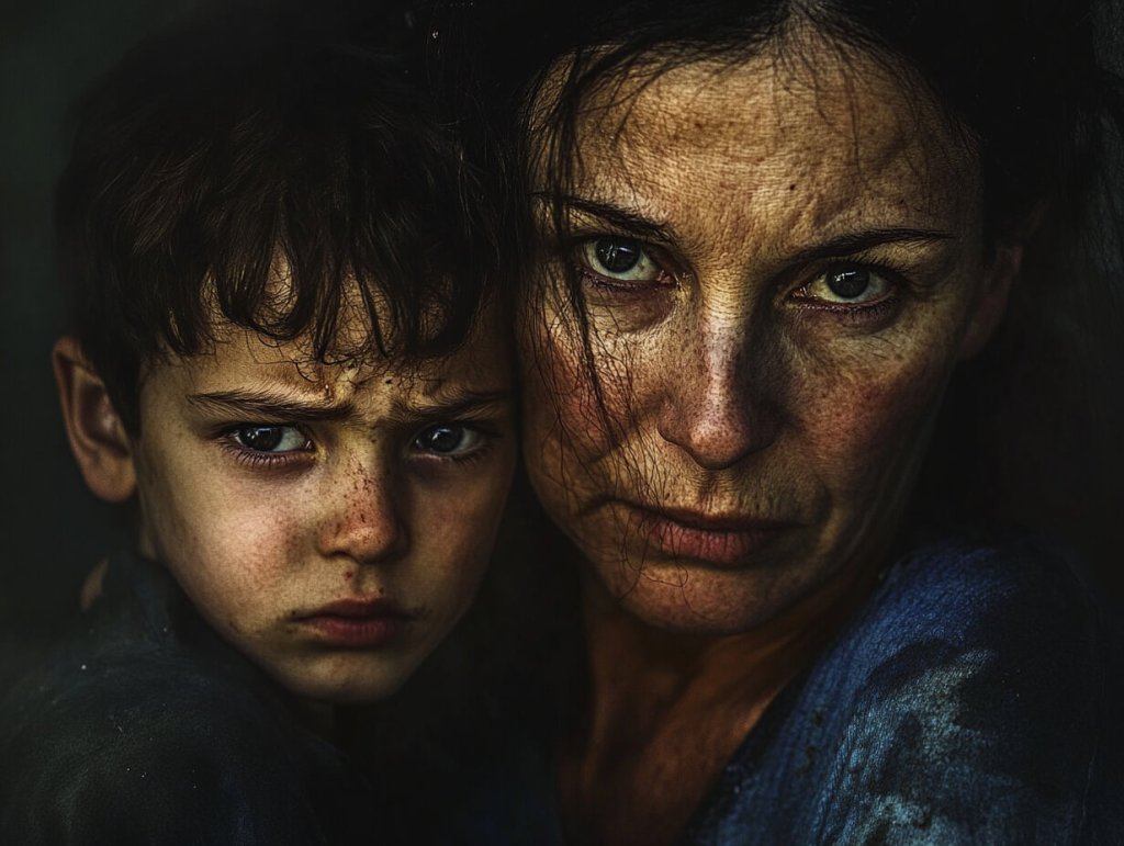 Retrato de una madre y su hijo