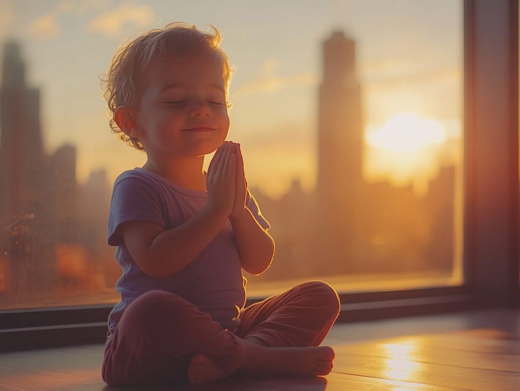 Un niño haciendo yoga (RG)