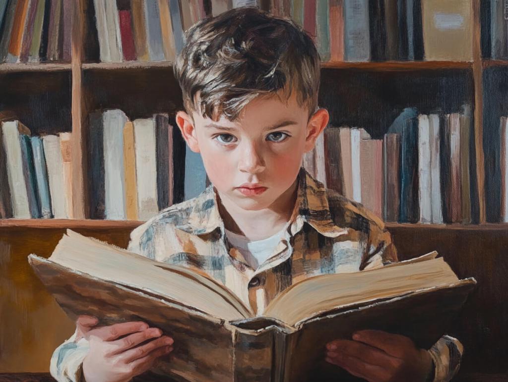 Un niño pequeño con un libro (foto: R.G.)