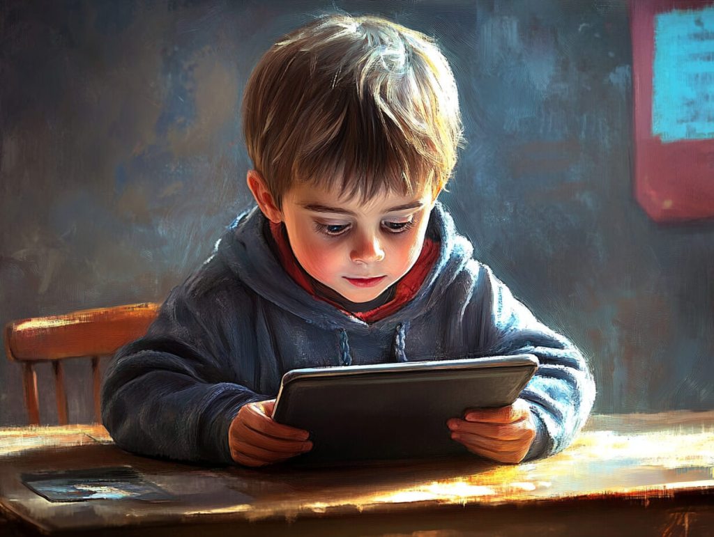 Un niño con una tablet (foto: R.G.)