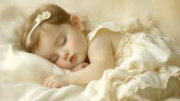 Una niña descansando