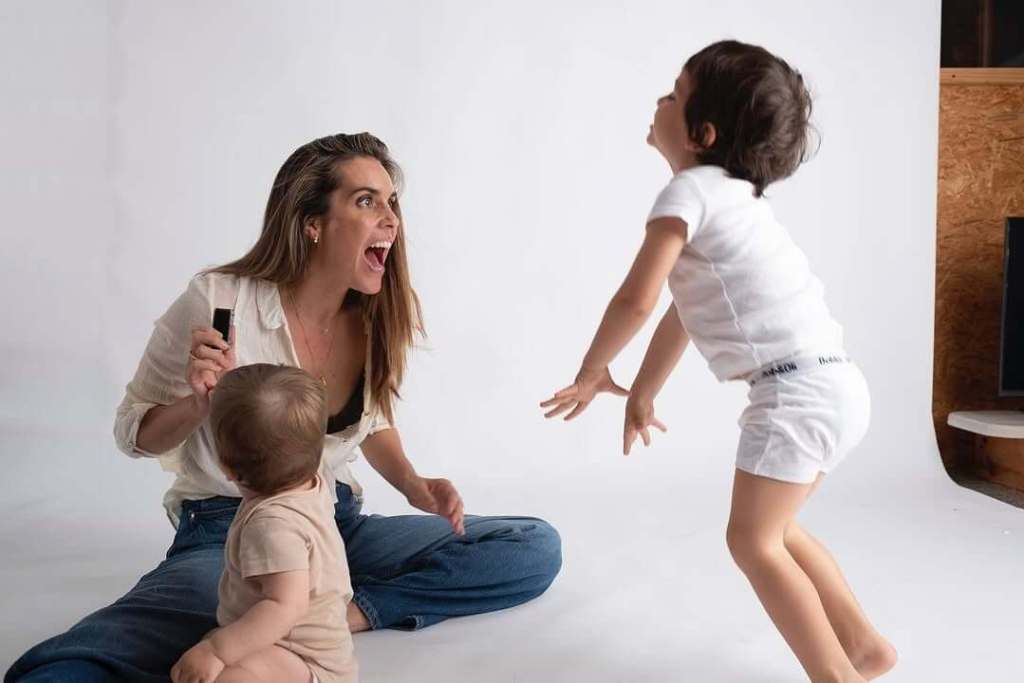 Ona Carbonell y sus hijos