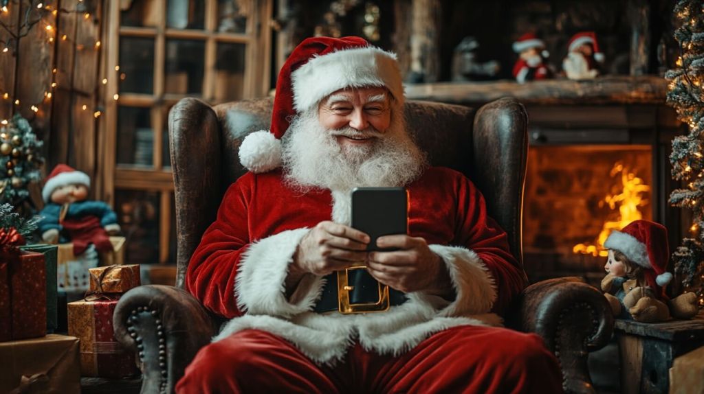 una videollamada a Papá Noël