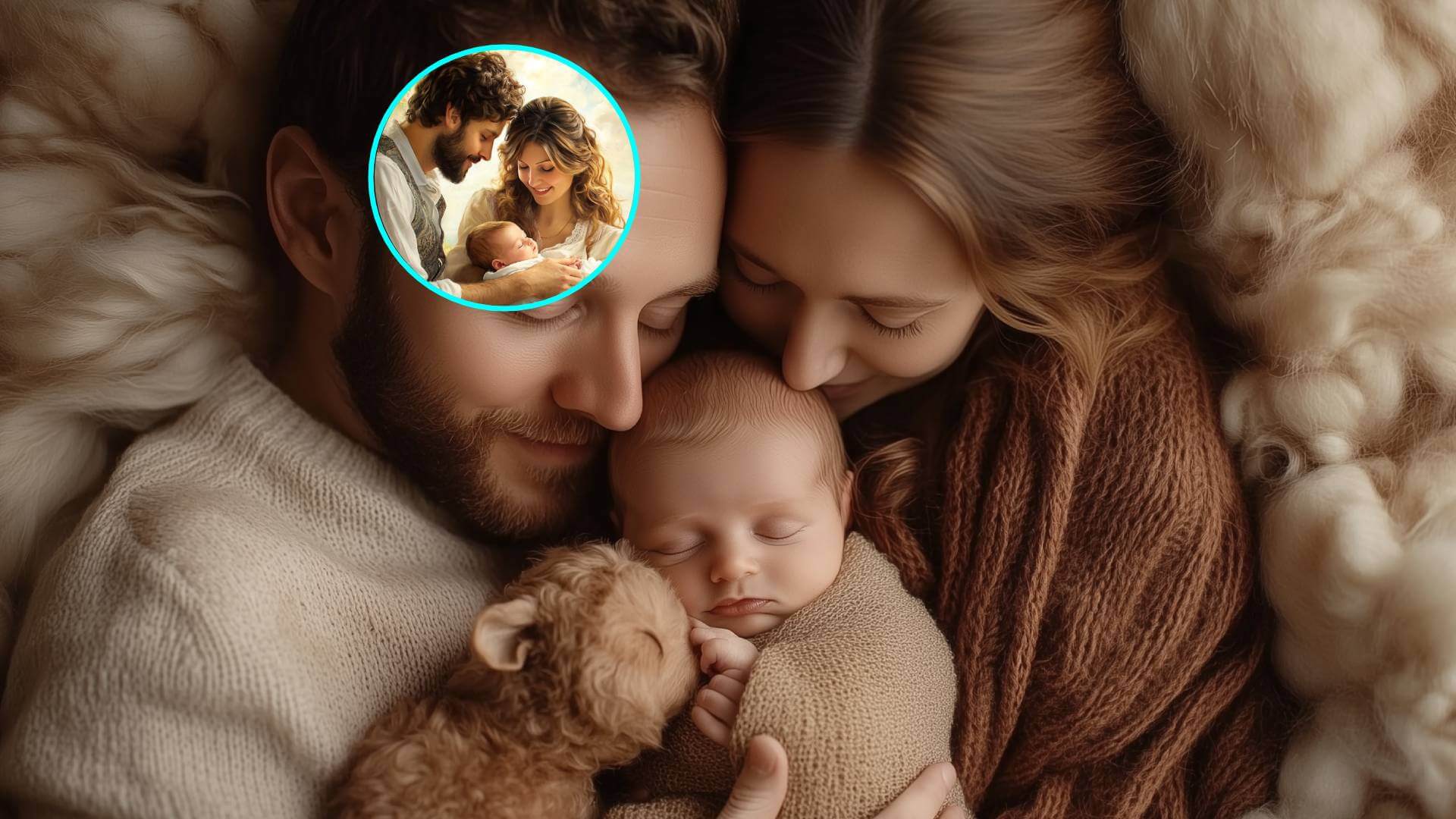Una familia con su hijo recién nacido