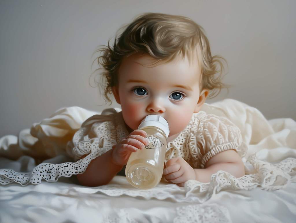Una niña pequeña con tu bebé