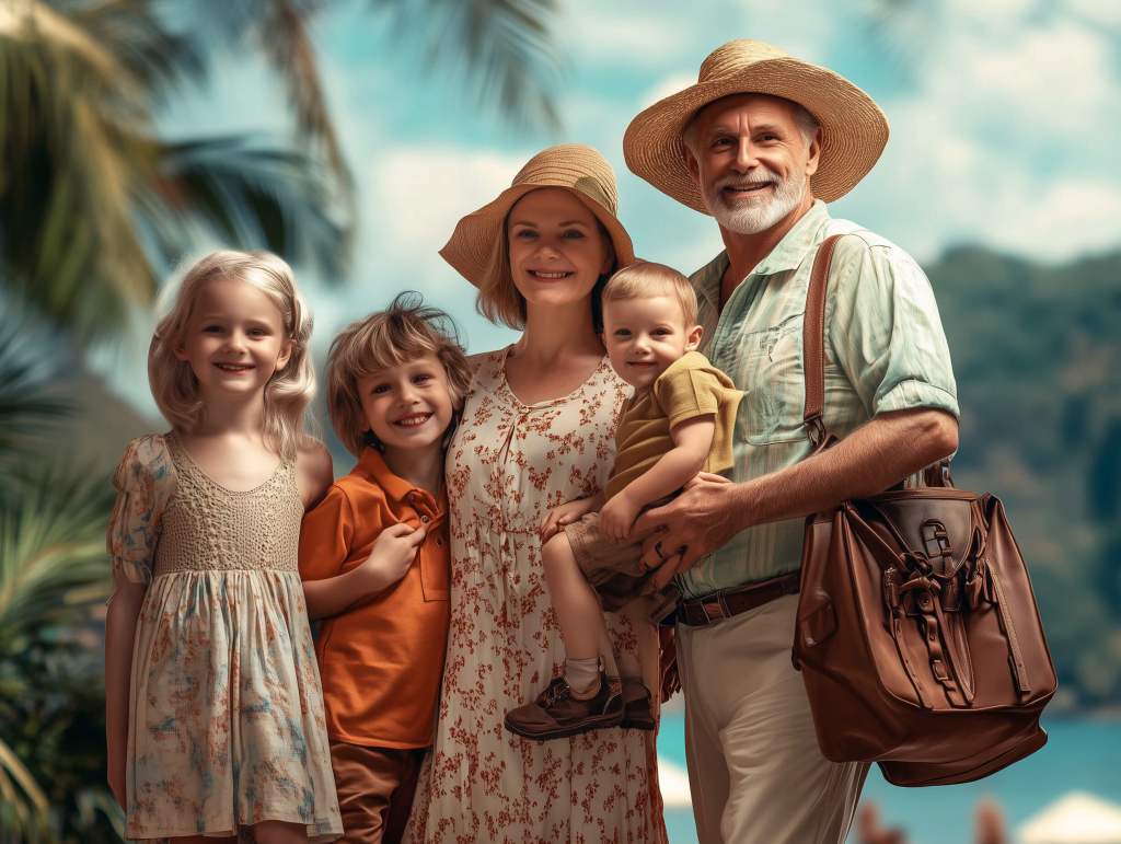 Una familia de viaje