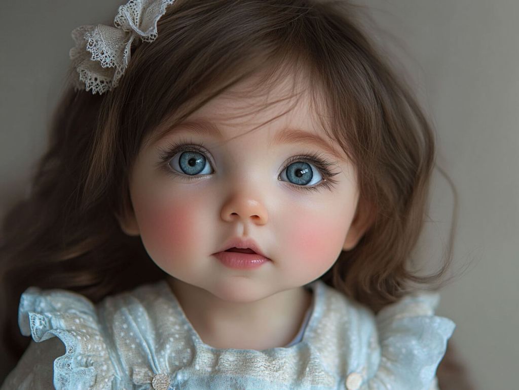 Imagen de una niña de ojos grandes