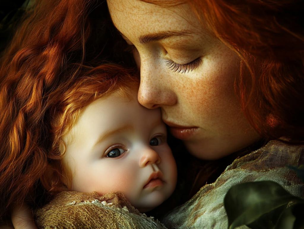 Madre e hijo, abrazados