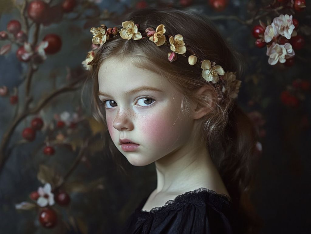 Una niña con diadema